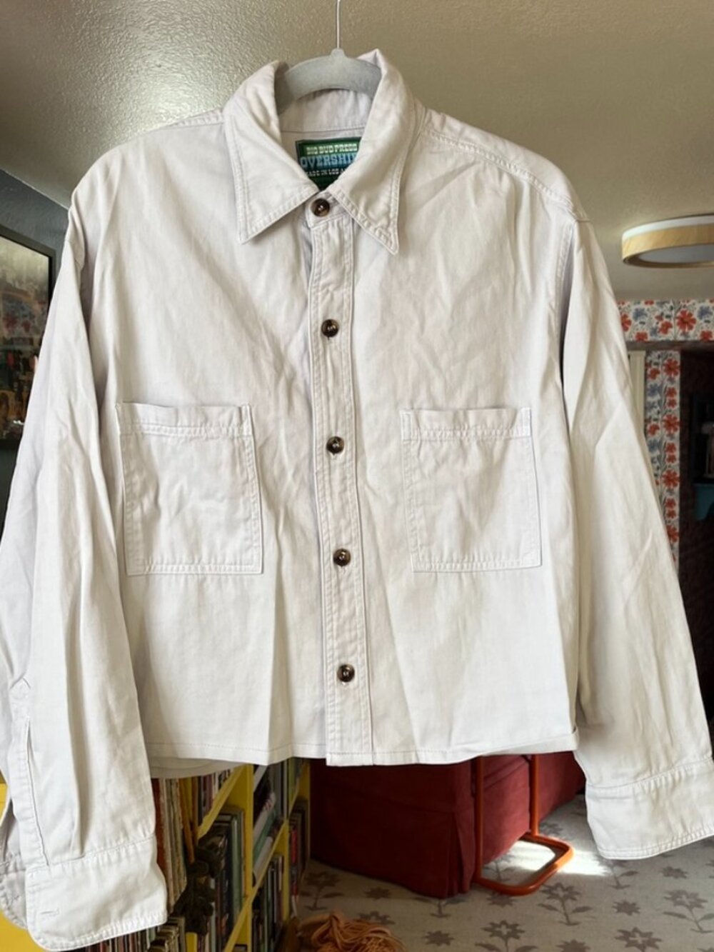 Big Bud Press Cropped Overshirt Unisex Small EUC